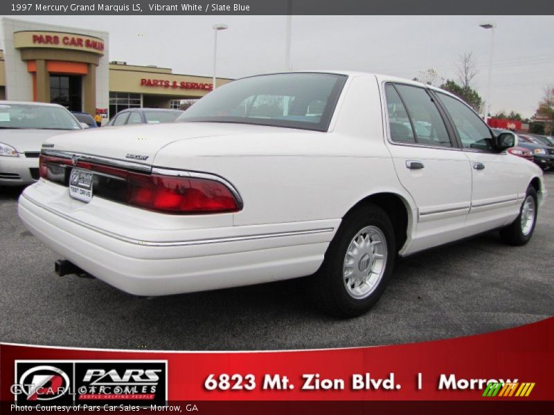 Vibrant White / Slate Blue 1997 Mercury Grand Marquis LS