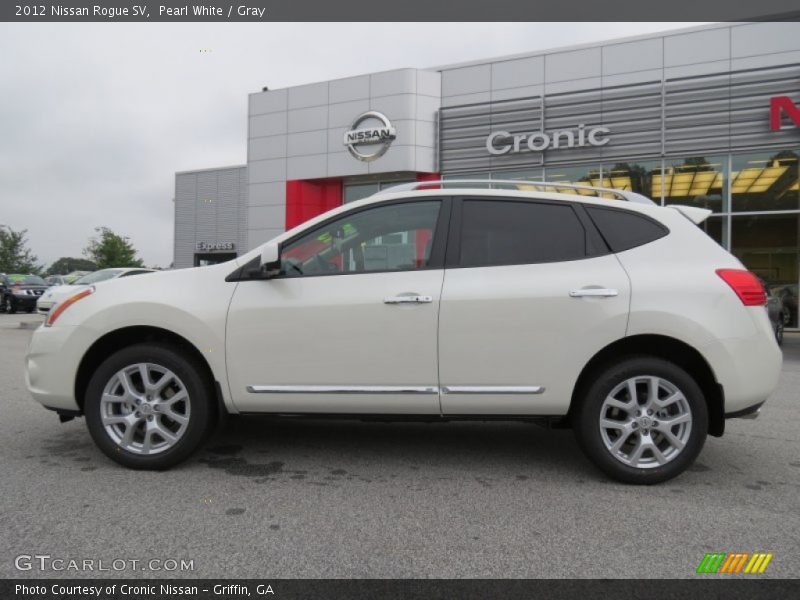 Pearl White / Gray 2012 Nissan Rogue SV