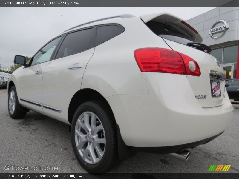 Pearl White / Gray 2012 Nissan Rogue SV