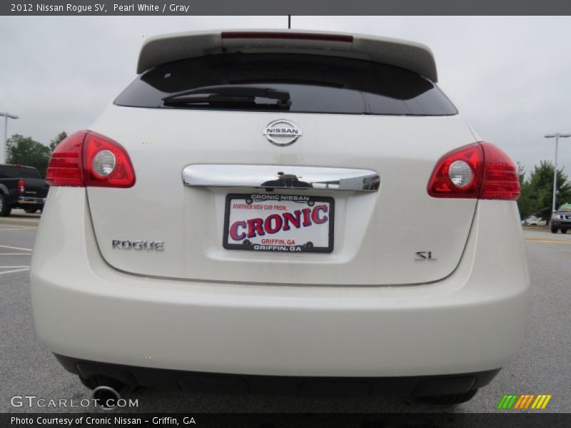 Pearl White / Gray 2012 Nissan Rogue SV