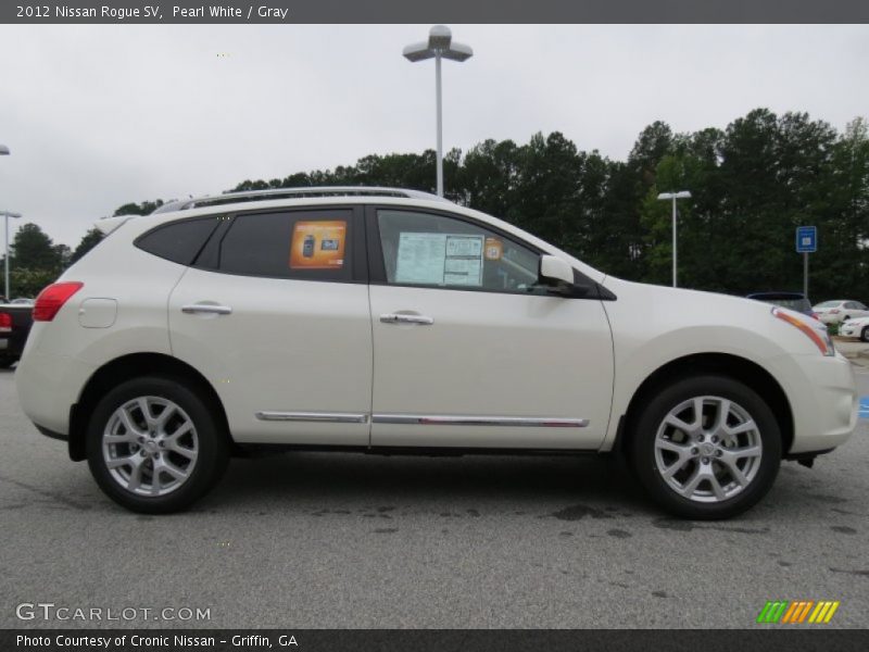Pearl White / Gray 2012 Nissan Rogue SV