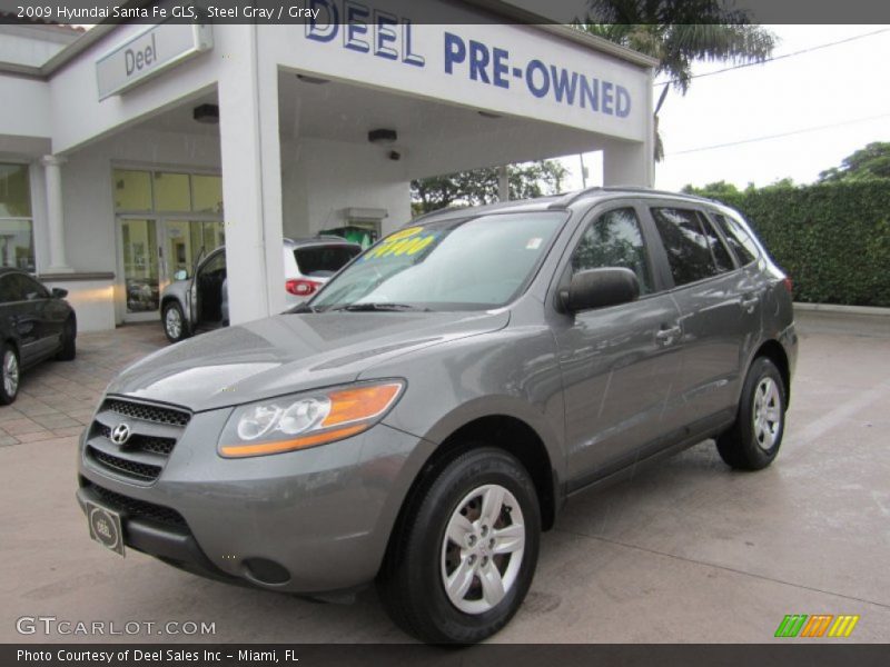 Steel Gray / Gray 2009 Hyundai Santa Fe GLS