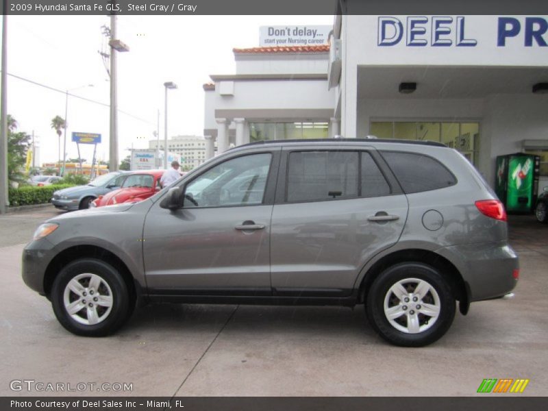 Steel Gray / Gray 2009 Hyundai Santa Fe GLS