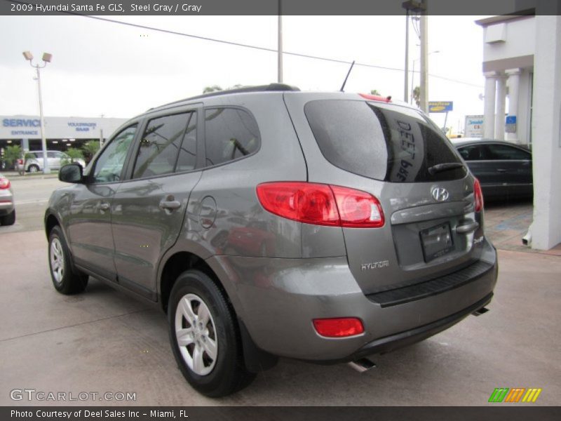 Steel Gray / Gray 2009 Hyundai Santa Fe GLS