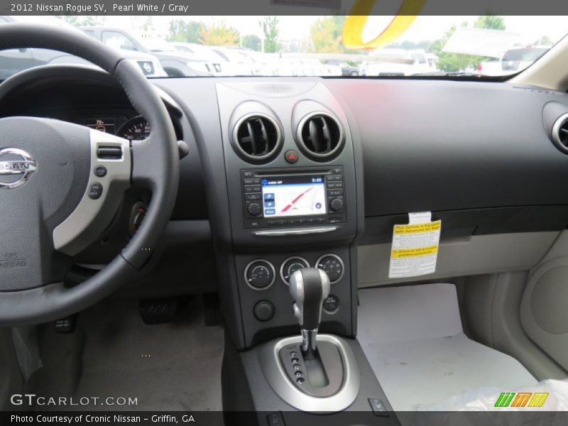 Pearl White / Gray 2012 Nissan Rogue SV