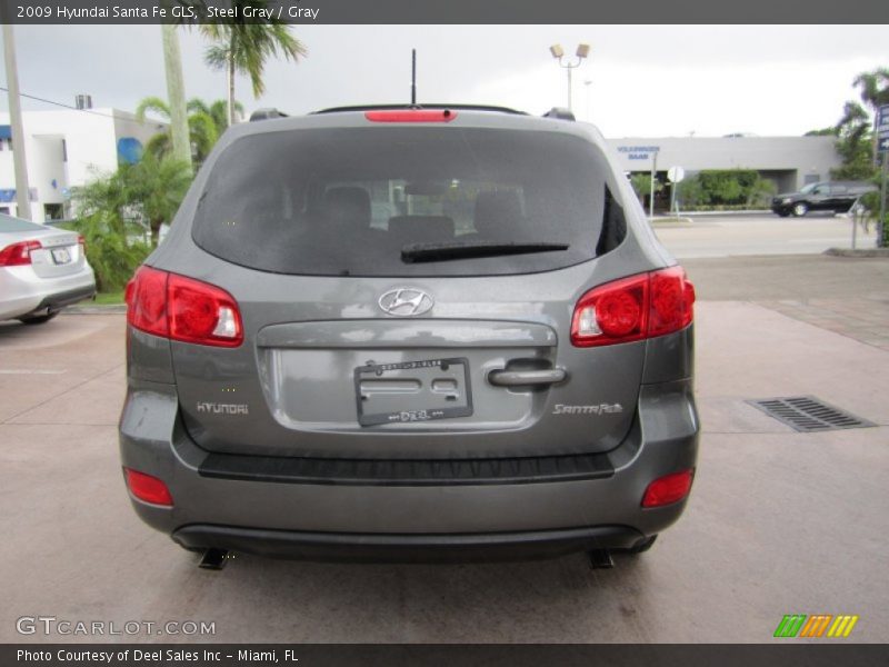 Steel Gray / Gray 2009 Hyundai Santa Fe GLS