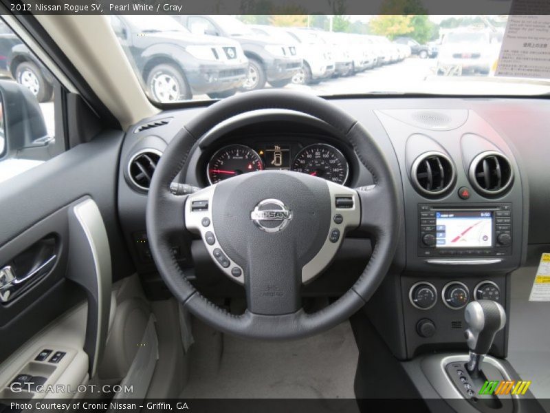 Pearl White / Gray 2012 Nissan Rogue SV