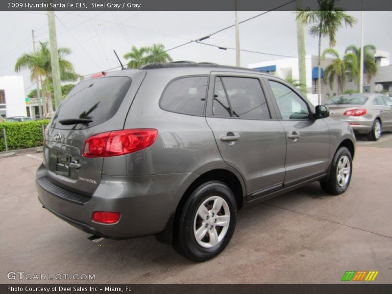 Steel Gray / Gray 2009 Hyundai Santa Fe GLS