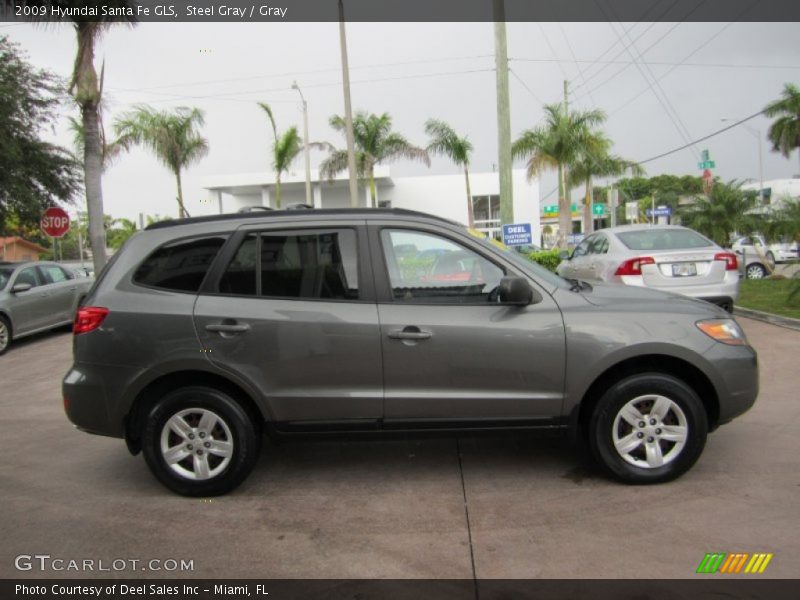 Steel Gray / Gray 2009 Hyundai Santa Fe GLS