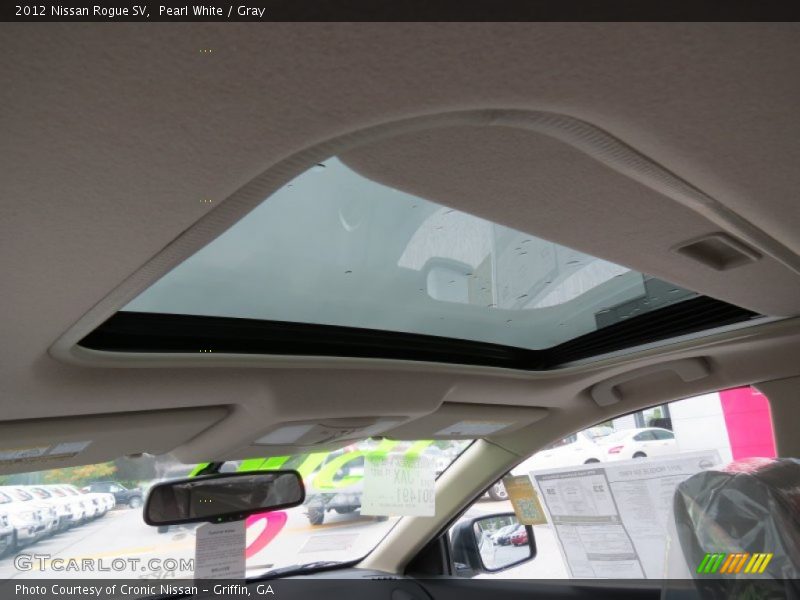 Pearl White / Gray 2012 Nissan Rogue SV