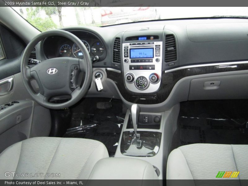 Steel Gray / Gray 2009 Hyundai Santa Fe GLS