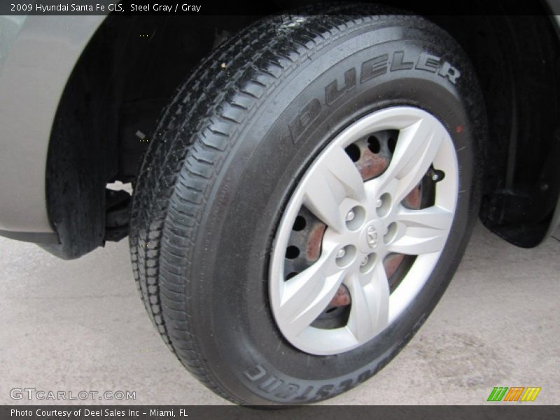 Steel Gray / Gray 2009 Hyundai Santa Fe GLS