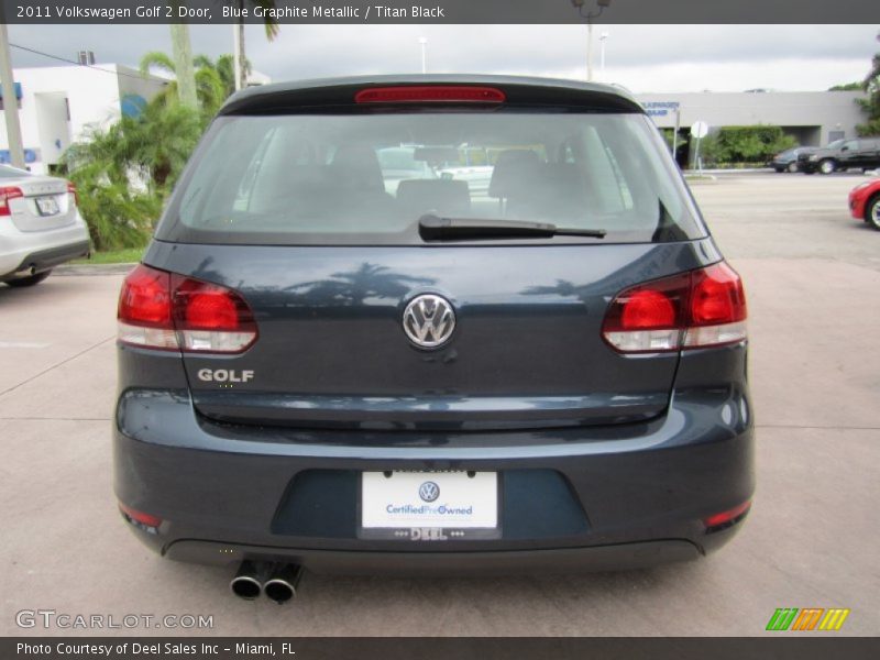 Blue Graphite Metallic / Titan Black 2011 Volkswagen Golf 2 Door