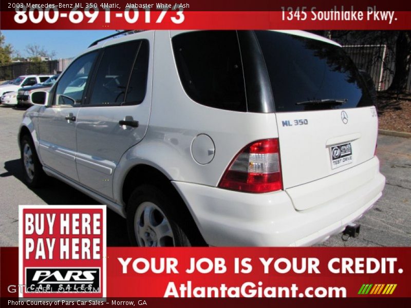 Alabaster White / Ash 2003 Mercedes-Benz ML 350 4Matic
