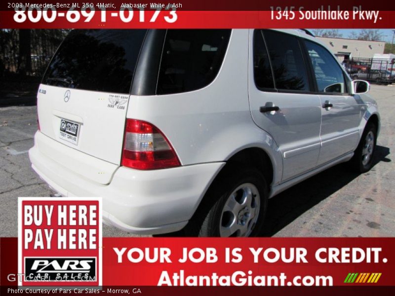 Alabaster White / Ash 2003 Mercedes-Benz ML 350 4Matic
