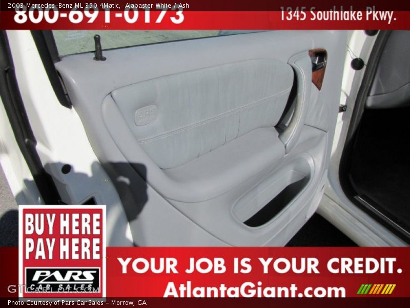 Alabaster White / Ash 2003 Mercedes-Benz ML 350 4Matic