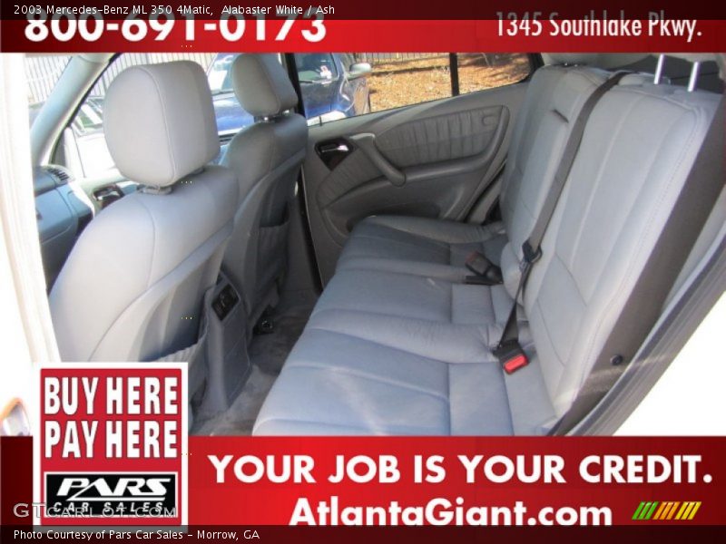 Alabaster White / Ash 2003 Mercedes-Benz ML 350 4Matic
