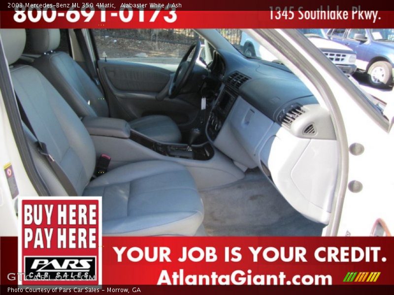 Alabaster White / Ash 2003 Mercedes-Benz ML 350 4Matic