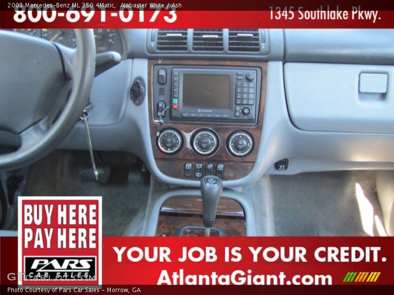 Alabaster White / Ash 2003 Mercedes-Benz ML 350 4Matic