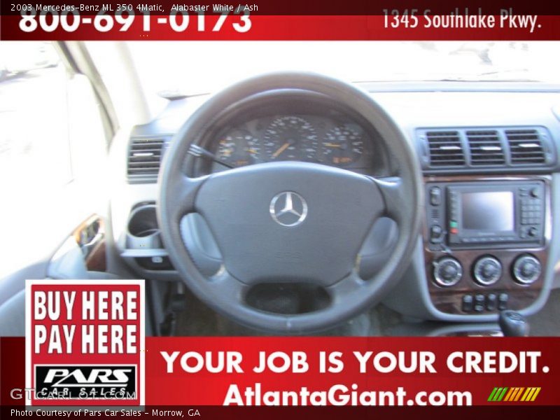 Alabaster White / Ash 2003 Mercedes-Benz ML 350 4Matic
