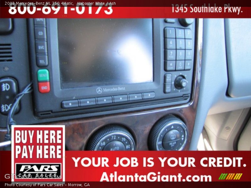 Alabaster White / Ash 2003 Mercedes-Benz ML 350 4Matic