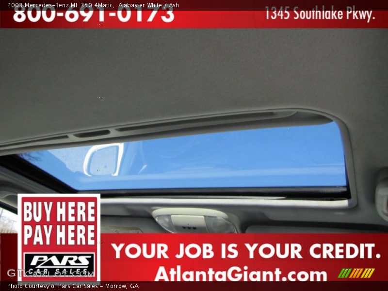 Alabaster White / Ash 2003 Mercedes-Benz ML 350 4Matic