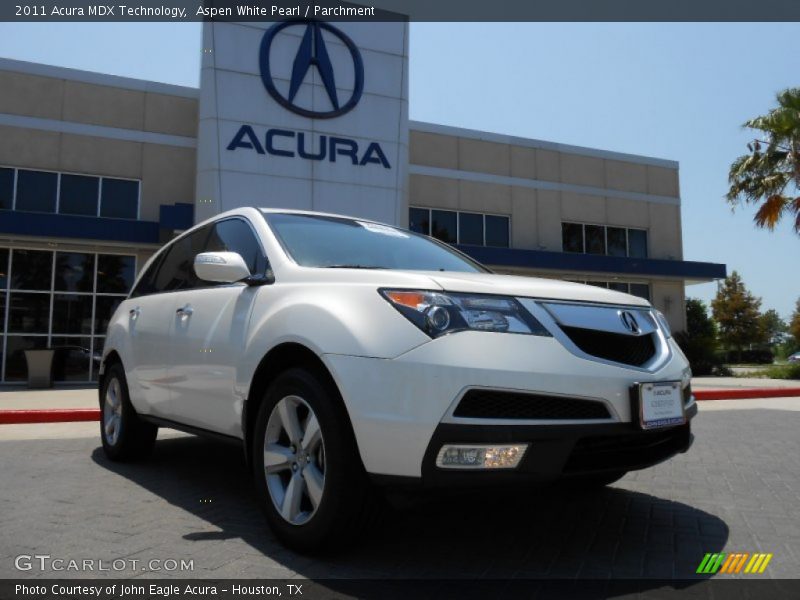 Aspen White Pearl / Parchment 2011 Acura MDX Technology
