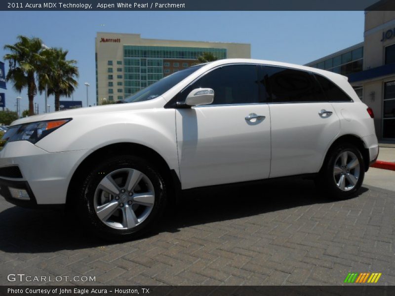 Aspen White Pearl / Parchment 2011 Acura MDX Technology