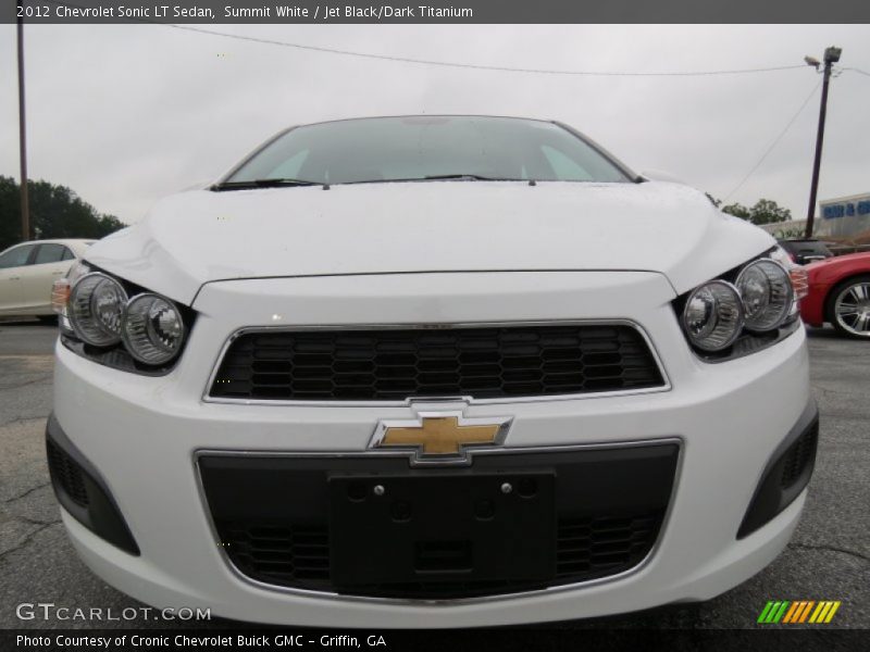 Summit White / Jet Black/Dark Titanium 2012 Chevrolet Sonic LT Sedan