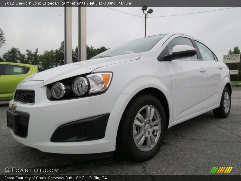 Summit White / Jet Black/Dark Titanium 2012 Chevrolet Sonic LT Sedan