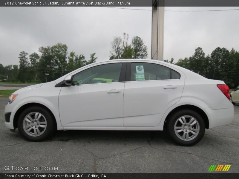 Summit White / Jet Black/Dark Titanium 2012 Chevrolet Sonic LT Sedan