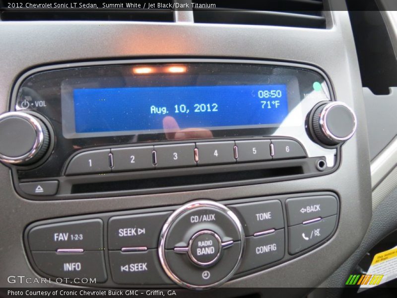 Summit White / Jet Black/Dark Titanium 2012 Chevrolet Sonic LT Sedan