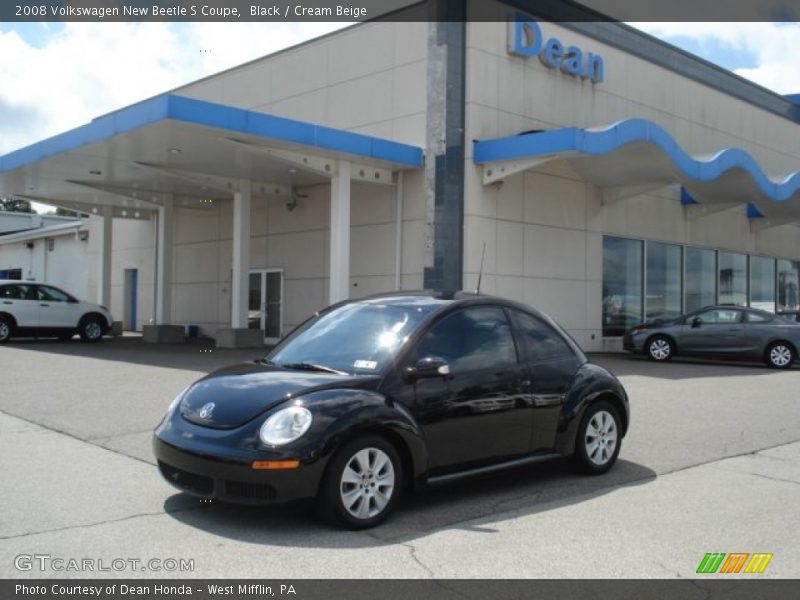 Black / Cream Beige 2008 Volkswagen New Beetle S Coupe