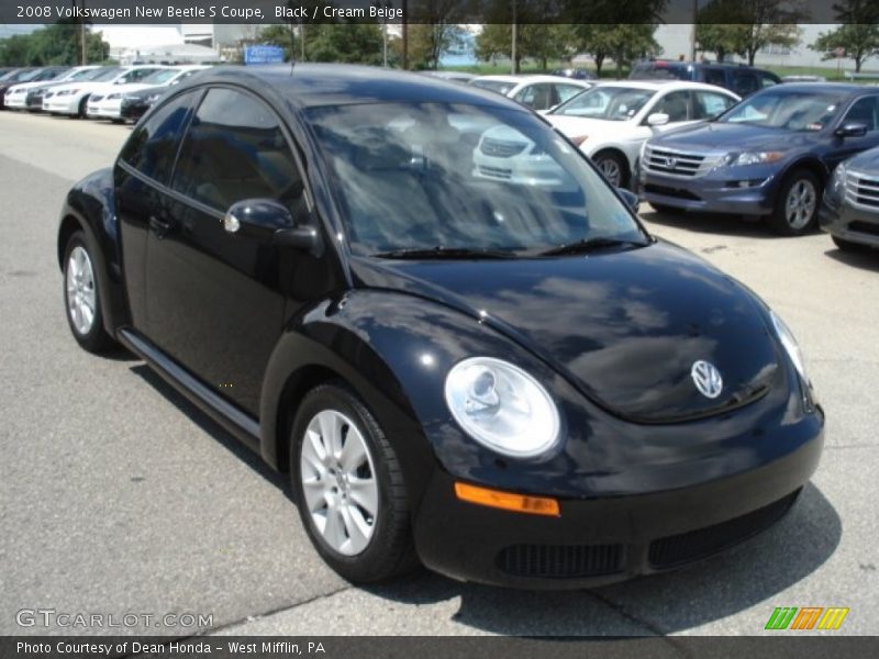 Black / Cream Beige 2008 Volkswagen New Beetle S Coupe