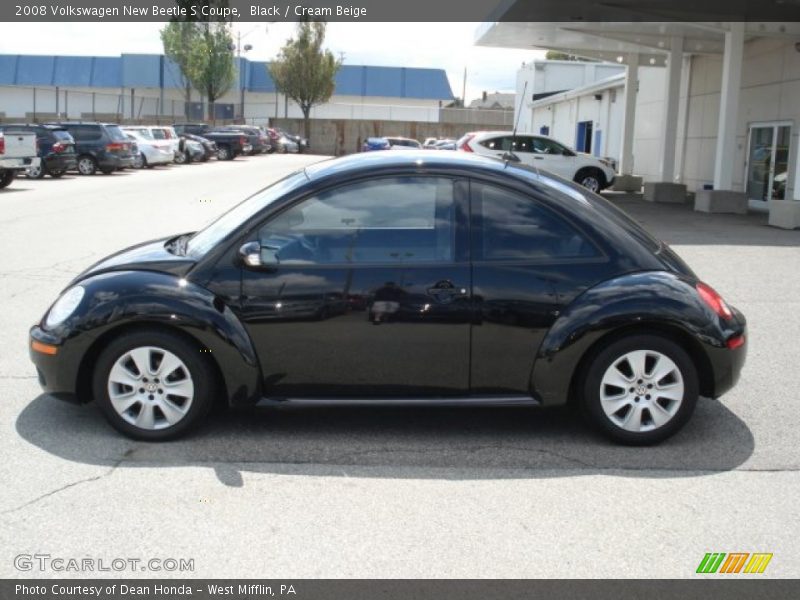 Black / Cream Beige 2008 Volkswagen New Beetle S Coupe