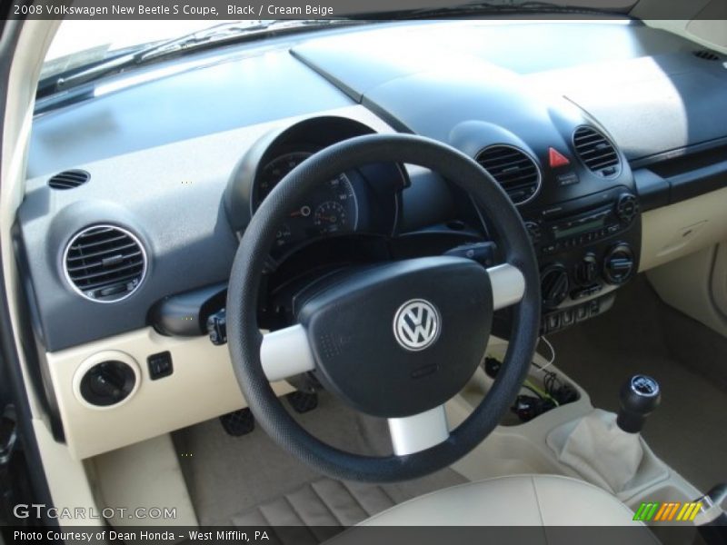 Black / Cream Beige 2008 Volkswagen New Beetle S Coupe