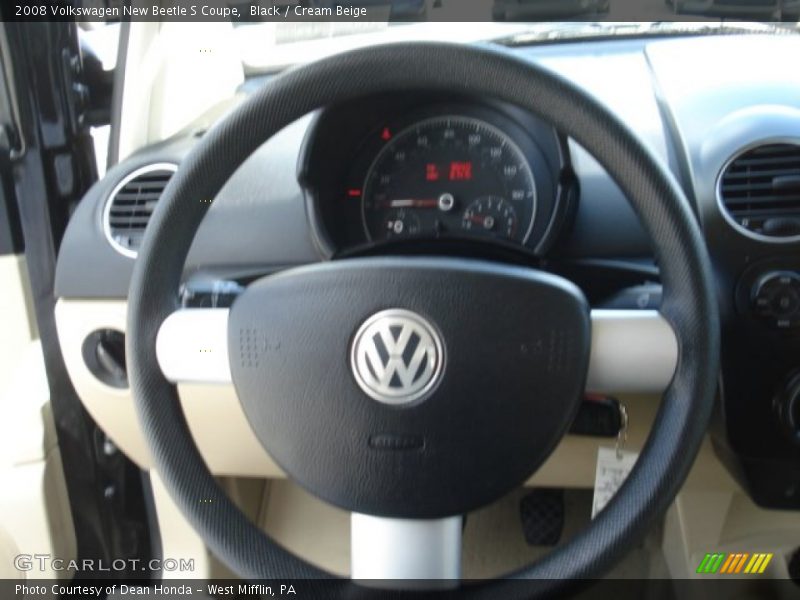 Black / Cream Beige 2008 Volkswagen New Beetle S Coupe