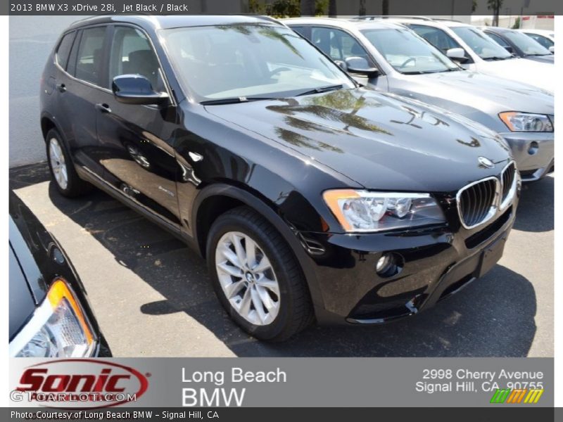 Jet Black / Black 2013 BMW X3 xDrive 28i