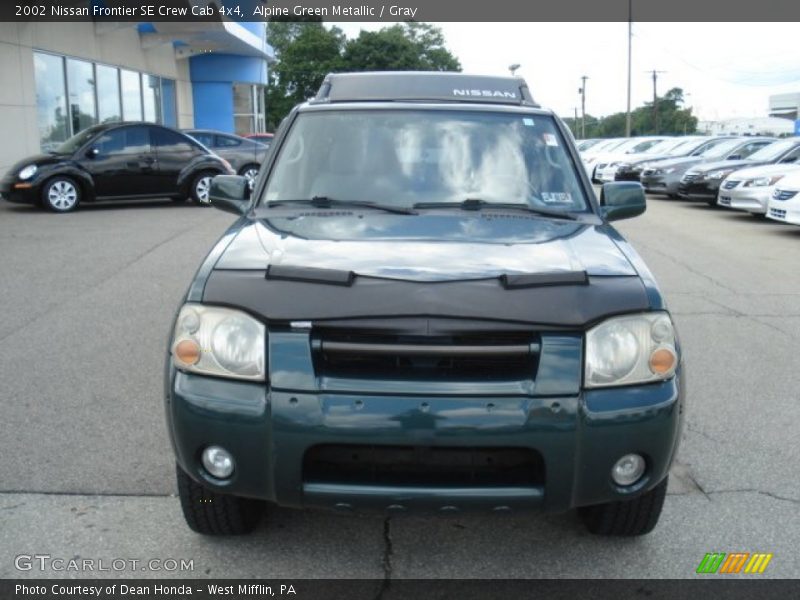 Alpine Green Metallic / Gray 2002 Nissan Frontier SE Crew Cab 4x4