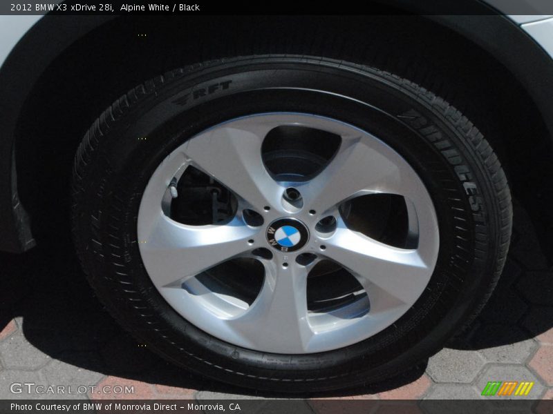 Alpine White / Black 2012 BMW X3 xDrive 28i