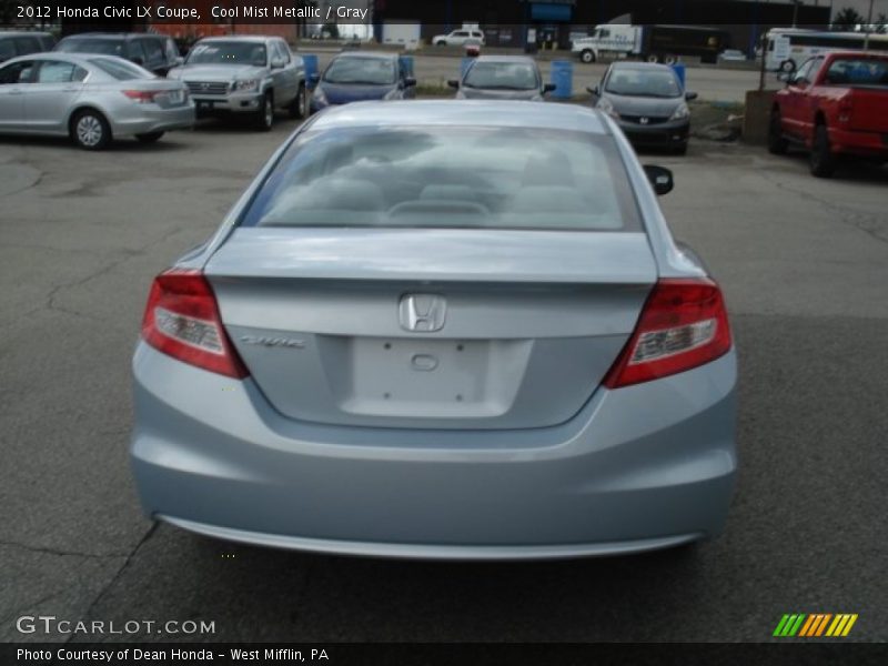 Cool Mist Metallic / Gray 2012 Honda Civic LX Coupe