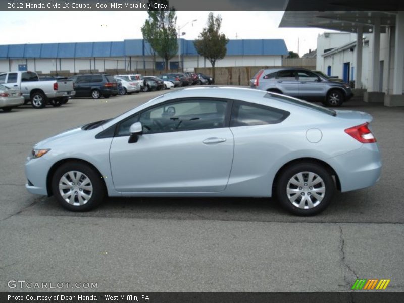 Cool Mist Metallic / Gray 2012 Honda Civic LX Coupe