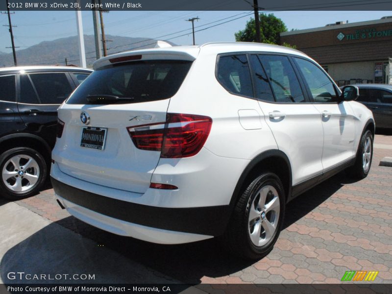 Alpine White / Black 2012 BMW X3 xDrive 28i