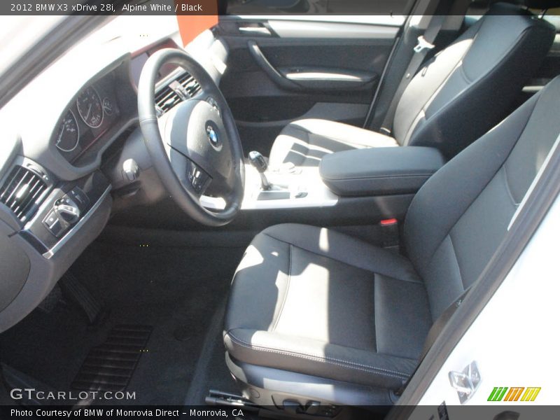 Alpine White / Black 2012 BMW X3 xDrive 28i