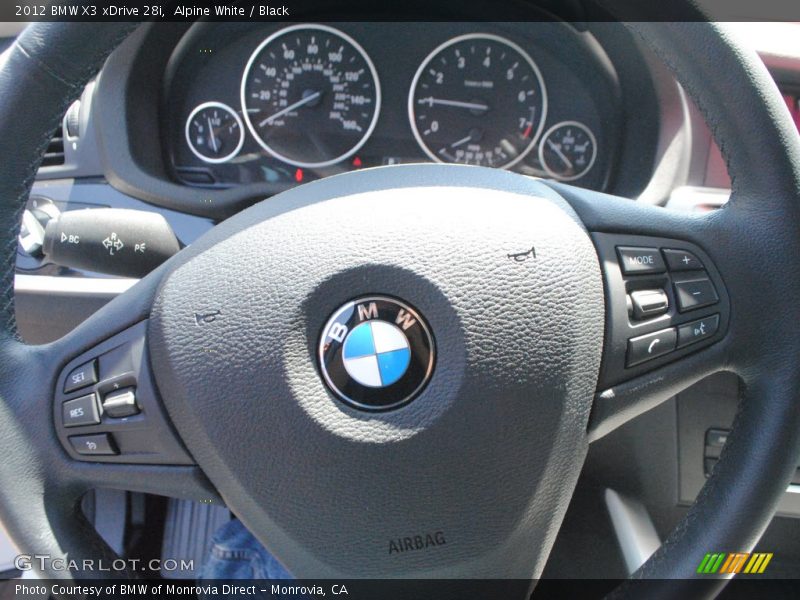 Alpine White / Black 2012 BMW X3 xDrive 28i