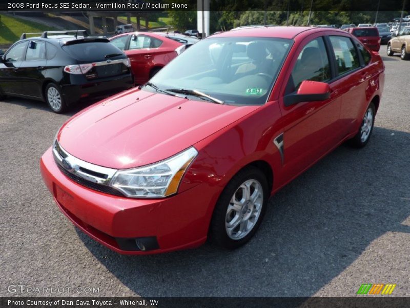 Vermillion Red / Medium Stone 2008 Ford Focus SES Sedan