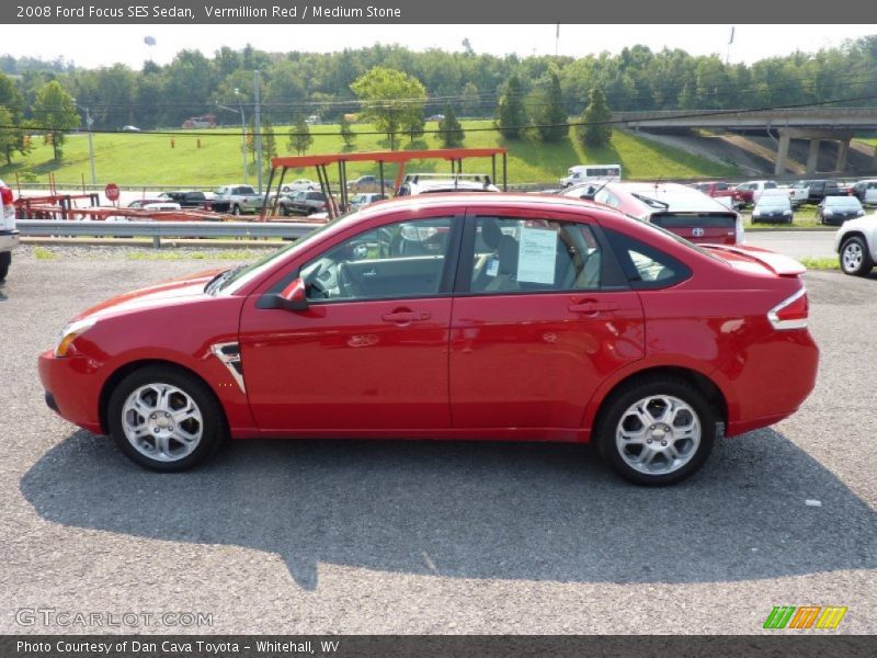 Vermillion Red / Medium Stone 2008 Ford Focus SES Sedan