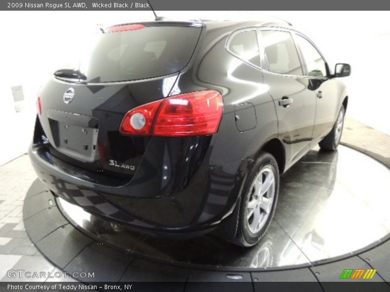 Wicked Black / Black 2009 Nissan Rogue SL AWD