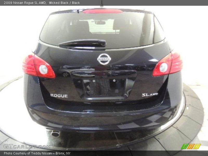 Wicked Black / Black 2009 Nissan Rogue SL AWD
