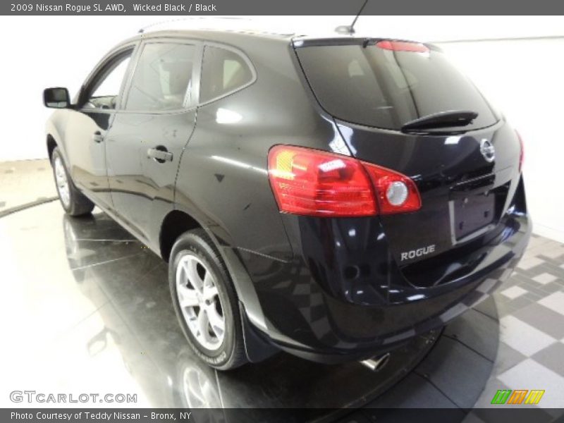 Wicked Black / Black 2009 Nissan Rogue SL AWD